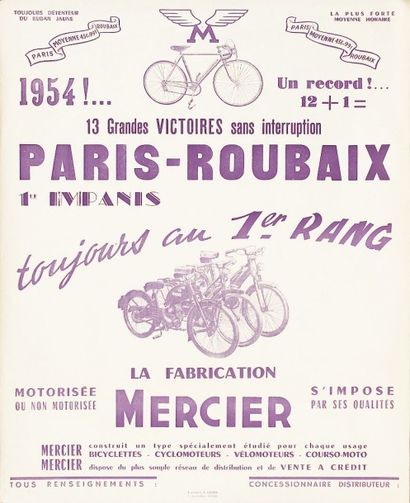 Cycles Mercier. Quatre affiches publicitaires...