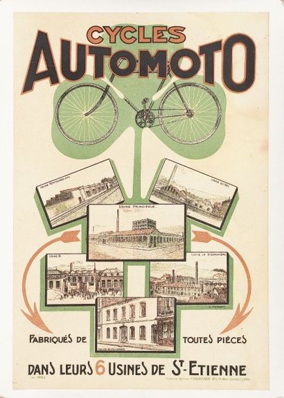 Affiche pour les cycles Automoto fabriqués...