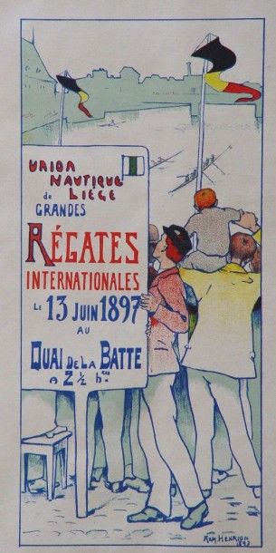 HENRION Armand. Affiche lithographiée en...