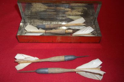 Boîte métalique de jeu de fléchettes, de...