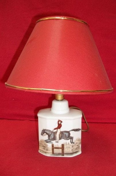 Lampe de chevet, à décor imprimé d'un 