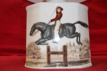 Lampe de chevet, à décor imprimé d'un 