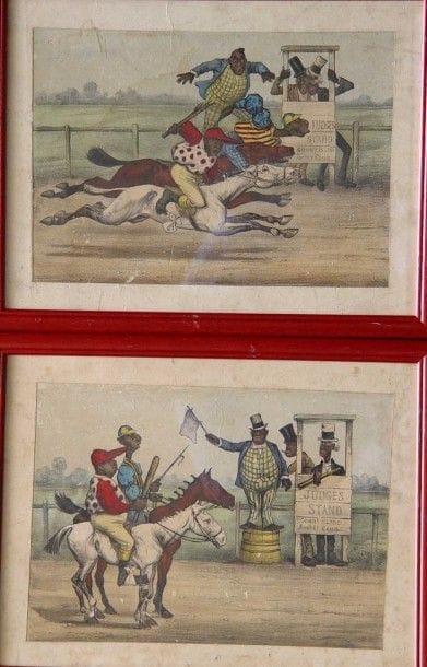 Paire de gravures anglaises en couleurs 