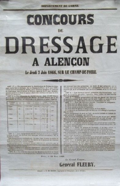 Affiche murale pour le Concours de Dressage...