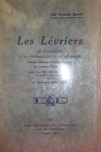 COURSE DE LEVRIERS
GUILLEMOT A.M
Les Lévriers....