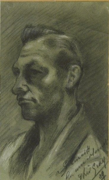 GRAY Théo. Portrait d'André Simeth. 

Dessin...