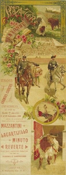 PEREA (D.). Affiche pour les Courses de Taureaux...
