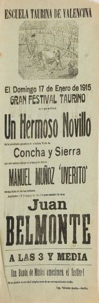 Ensemble de 5 affichettes sur divers Corridas...
