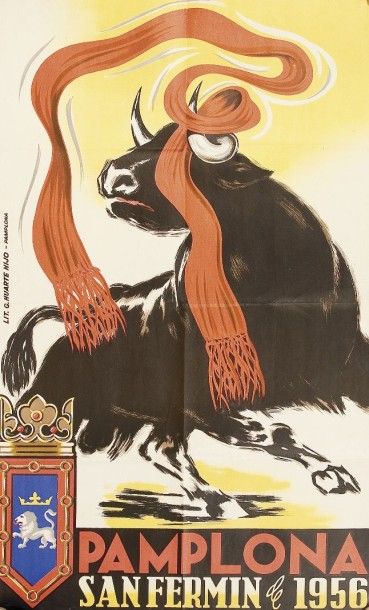 HUARTE (G.)
 Affiche lithographiée pour les...