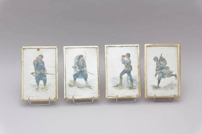 Quatre sous verres d’après G. RIPART -

Artilleur...