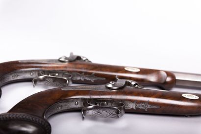 Paire de pistolets de duel - canon octogonal

décor...