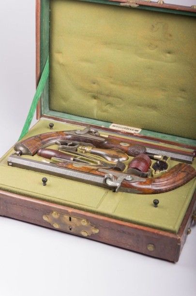 Paire de pistolets de chasse - à percussion...