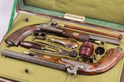 Paire de pistolets de chasse - à percussion...