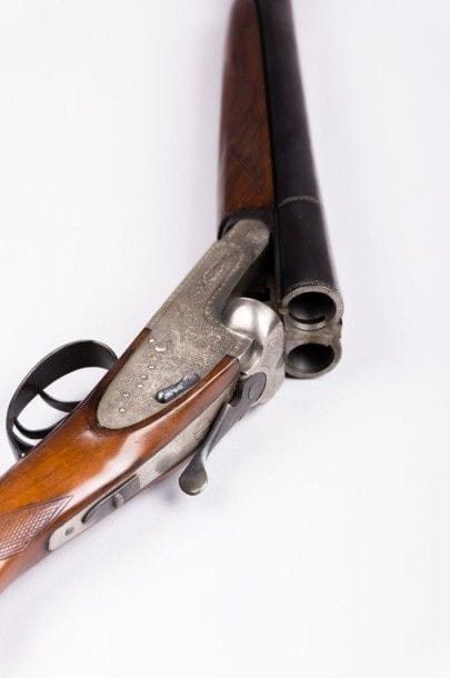 Fusil de chasse - canons juxtaposés -

platines...