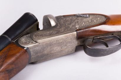 Fusil de chasse - canons juxtaposés -

platines...