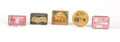 Lot composé de 5 boites métalliques marquées...