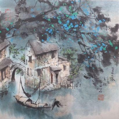 GUYUTIAN (XXème siècle)

Paysage lacuste...