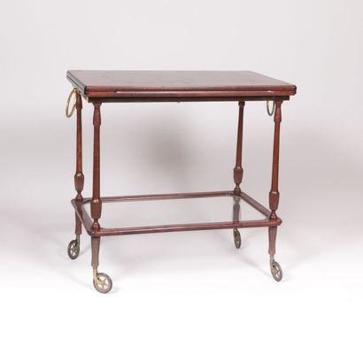 Table à encas en bois de placage, le plateau...