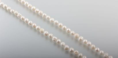 Long sautoir de perles d'eau douces blanches

Long....