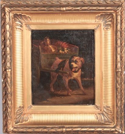 Ecole française du XIXème siècle

Chien tirant...