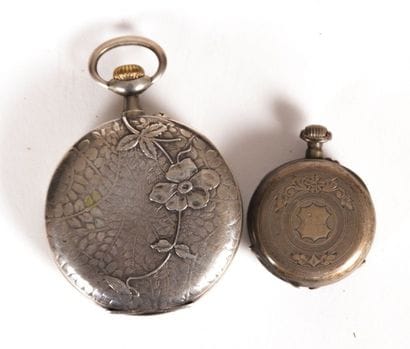 Lot composé de deux montres de gousset en...