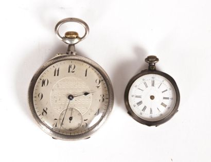 Lot composé de deux montres de gousset en...