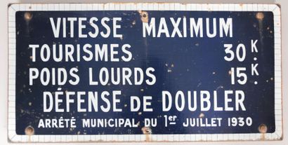Plaque de signalisation émaillée 