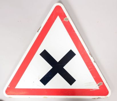 Plaque de signalisation émaillée de forme...
