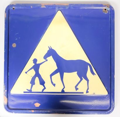 Plaque de signalisation émaillée de forme...