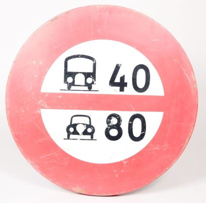 Plaque de signalisation lithographiée de...