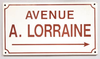 Plaque émaillée de forme rectangulaire marquée...