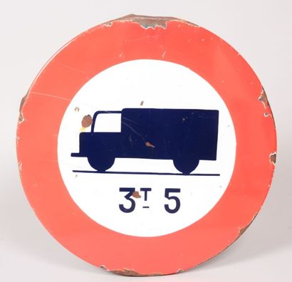 Plaque de signalisation émaillée de forme...
