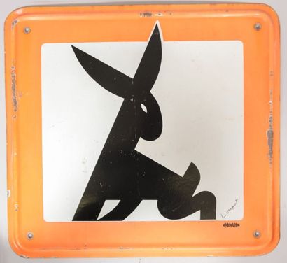 Plaque de signalisation émaillée de forme...