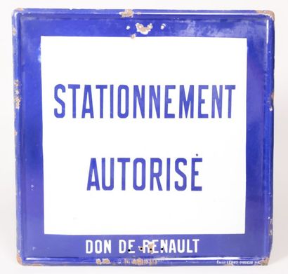 Plaque de signalisation émaillée de forme...