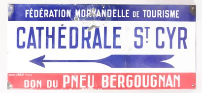 Plaque de signalisation émaillée de forme...
