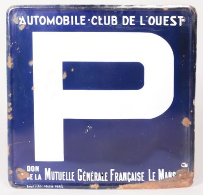 Plaque de signalisation émaillée de forme...
