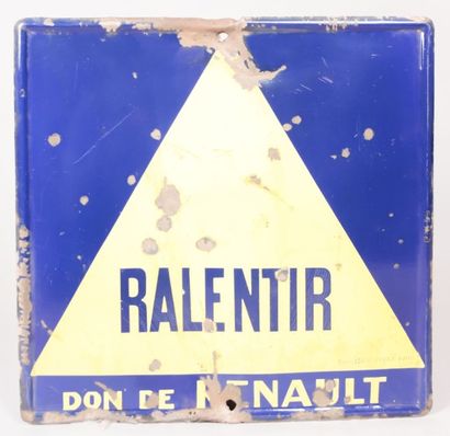 Plaque de signalisation émaillée de forme...
