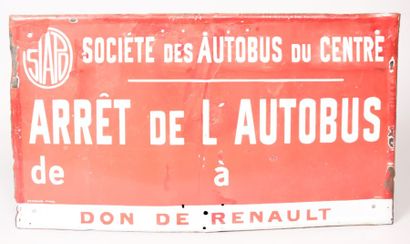 Plaque de signalisation émaillée de forme...