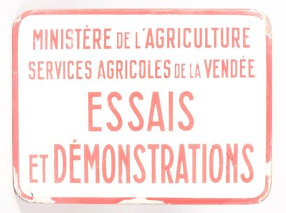 Plaque de signalisation émaillée de forme...