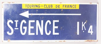 Plaque de signalisation émaillée de forme...