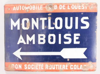 Plaque de signalisation émaillée de forme...