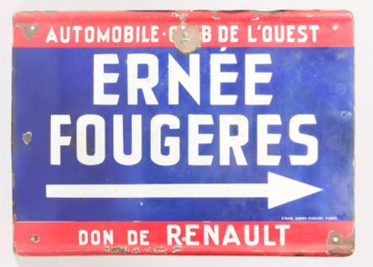 Plaque de signalisation émaillée de forme...