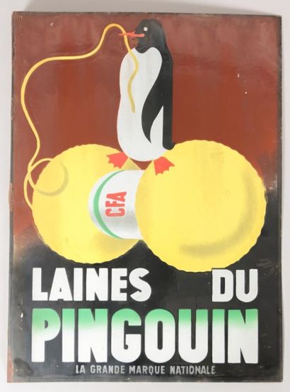 LAINES PINGOUIN

Plaque émaillée. Illustration...