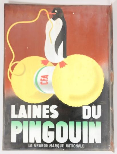 LAINES PINGOUIN

Plaque émaillée. Illustration...