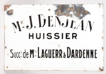 PLAQUE HUISSIER

Plaque émaillée 

(sauts,...
