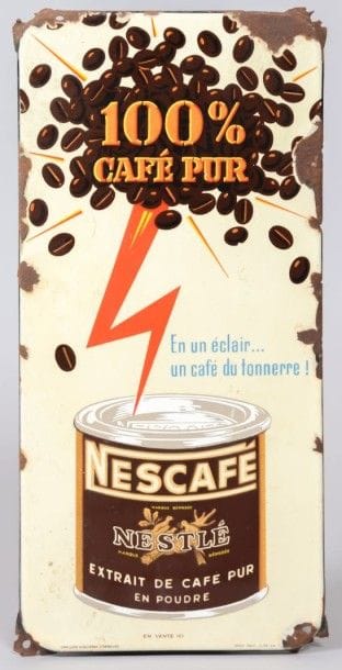 NESCAFE 

Plaque émaillée 

Emaillerie Alsacienne...