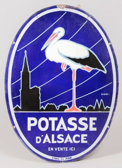 POTASSE D'ALSACE 

Plaque ovale émaillée....