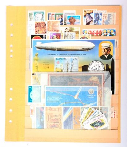 A TRIER un lot de de timbres des cinq continents,...