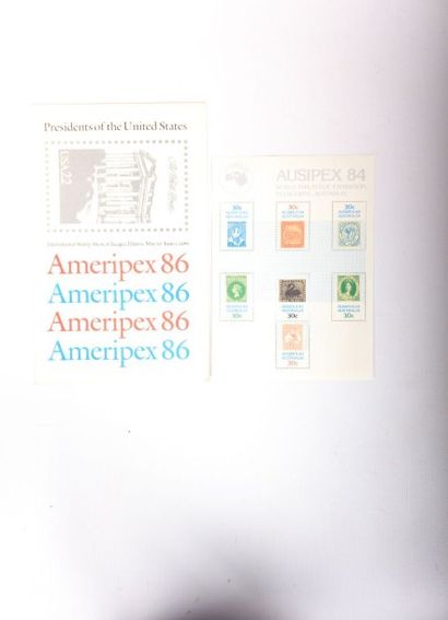 A TRIER un lot de timbres sur feuilles de...