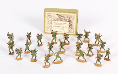 Lot de vingt deux figurines en plomb moulé...